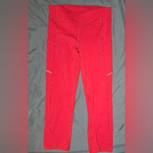 Lululemon Red Athletic Pants